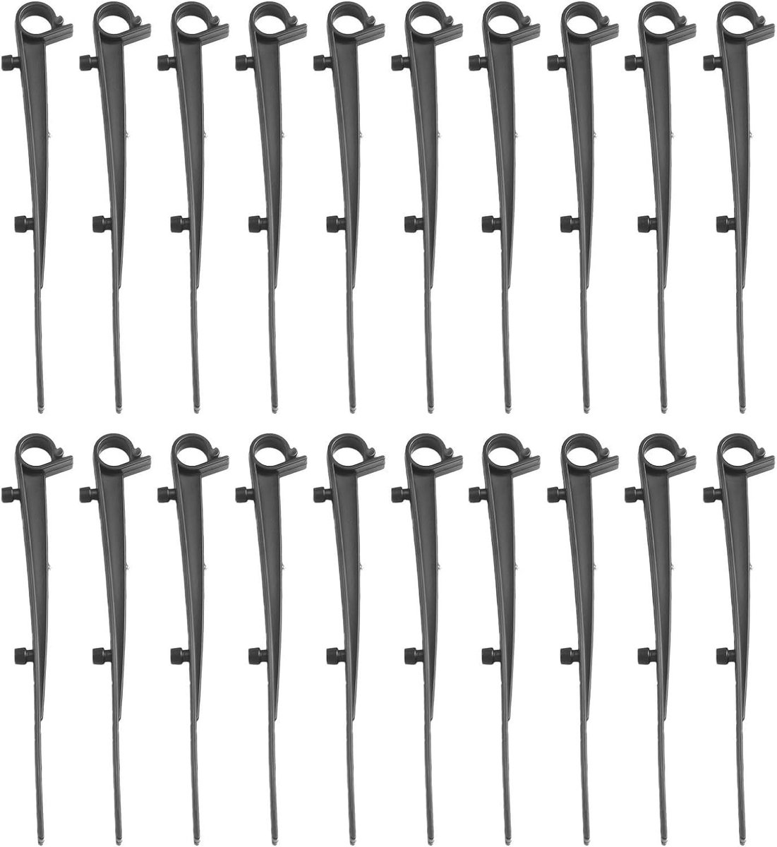 20 Stuks Zwarte Plastic Gootborstel Klemmen voor Universele Gootbescherming - Houd je Goten Schoon en Geordend met 150mm Lange Klemmen
