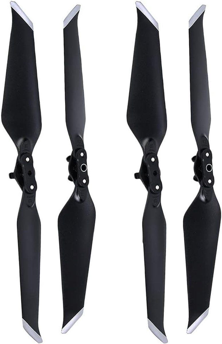 Reservepropellers voor 2 Pro - 2 Paar 8743F Vervangingspropellers met Laag Geluid en Snelle Ontgrendeling voor 2 Zoom (Grijze Rand)
