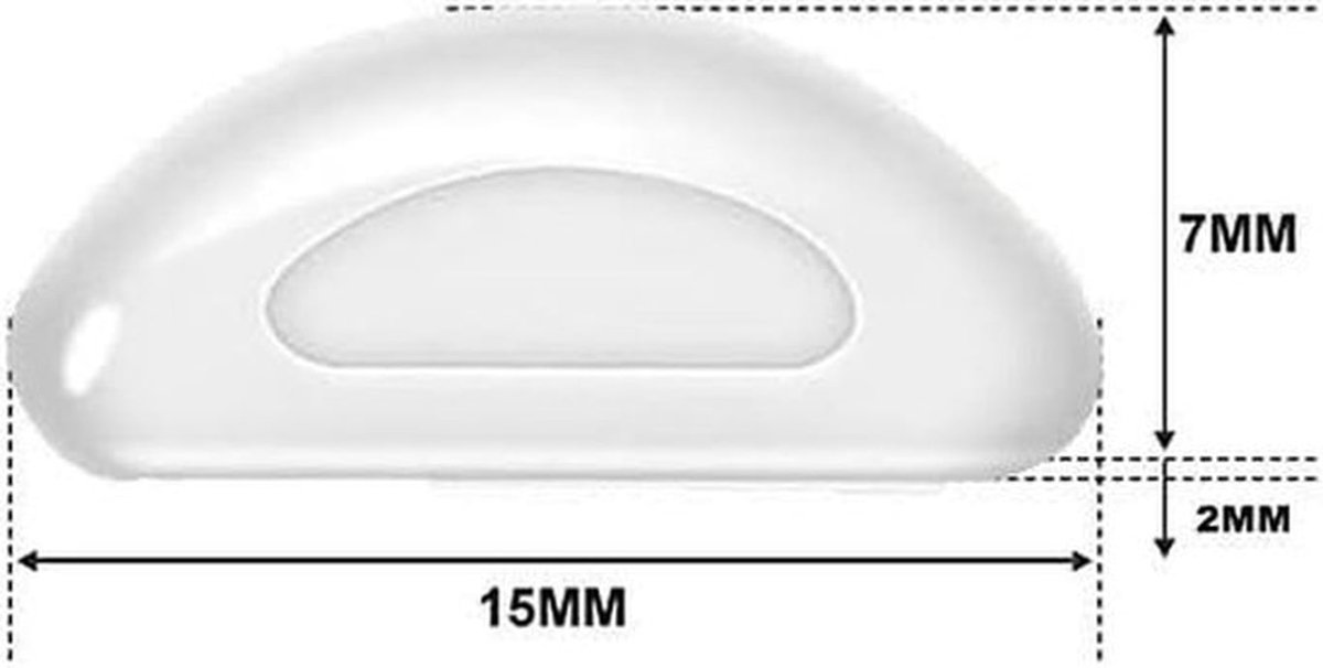 Neuspads Siliconen 24 Stuks - D-vormige Neuspads - Zelfklevende Bril Pads - Antislip Neuspads - Zacht en Comfortabel - Transparant en Duurzaam - Brillenpads