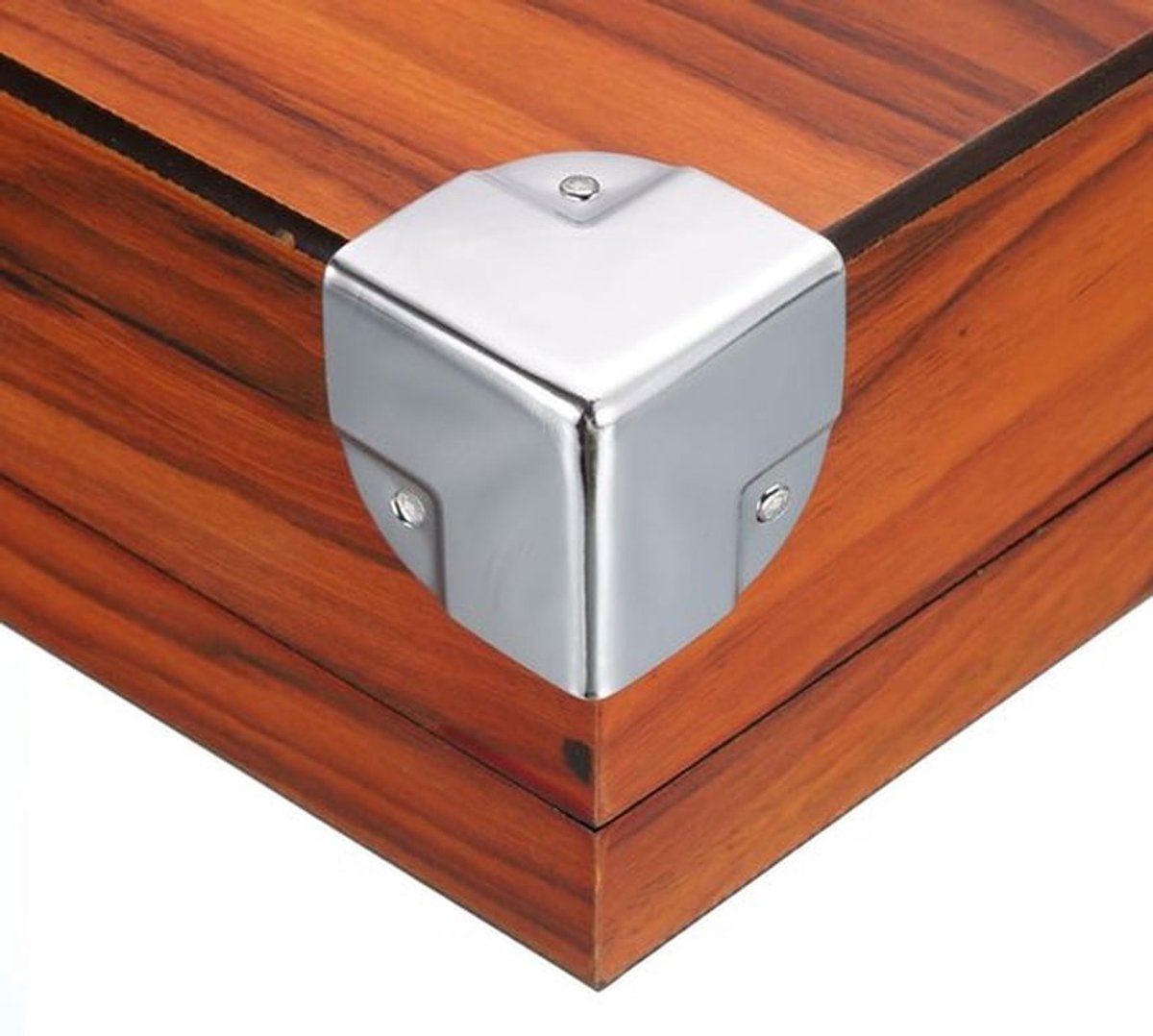 Hoekbescherming voor Tafelhoeken en Bureauhoeken - Metalen Box - Randbescherming - 50 x 50 x 50 mm - Zilvertint - 12 Stuks - Geschikt voor Hoekbescherming - Zilver Model