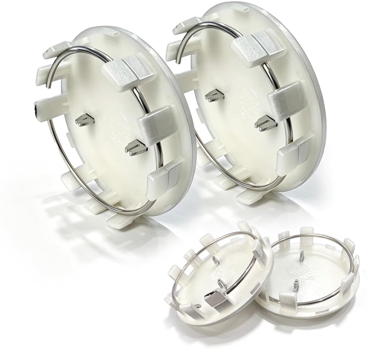 Solidchoice - Wielnaafdoppen, 58 mm, Set van 4 Stuks in Zilver