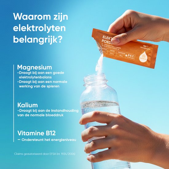 WeightWorld Elektrolyten Poeder zakjes - 9 essentiële electrolytes, mineralen en vitamines - 30 zakjes in 3 natuurlijke smaken - Zonder suiker — afbeelding 4