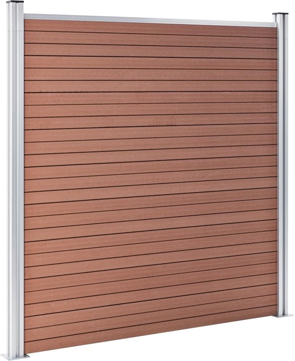 Solidchoice - WPC Omheiningspaneelset Bruin 1218x186 cm met 63 Platen