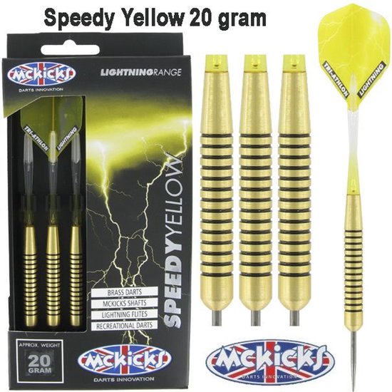 McKicks Speedy Yellow Brass 22 gram - Dartpijlen van McKicks — afbeelding 4