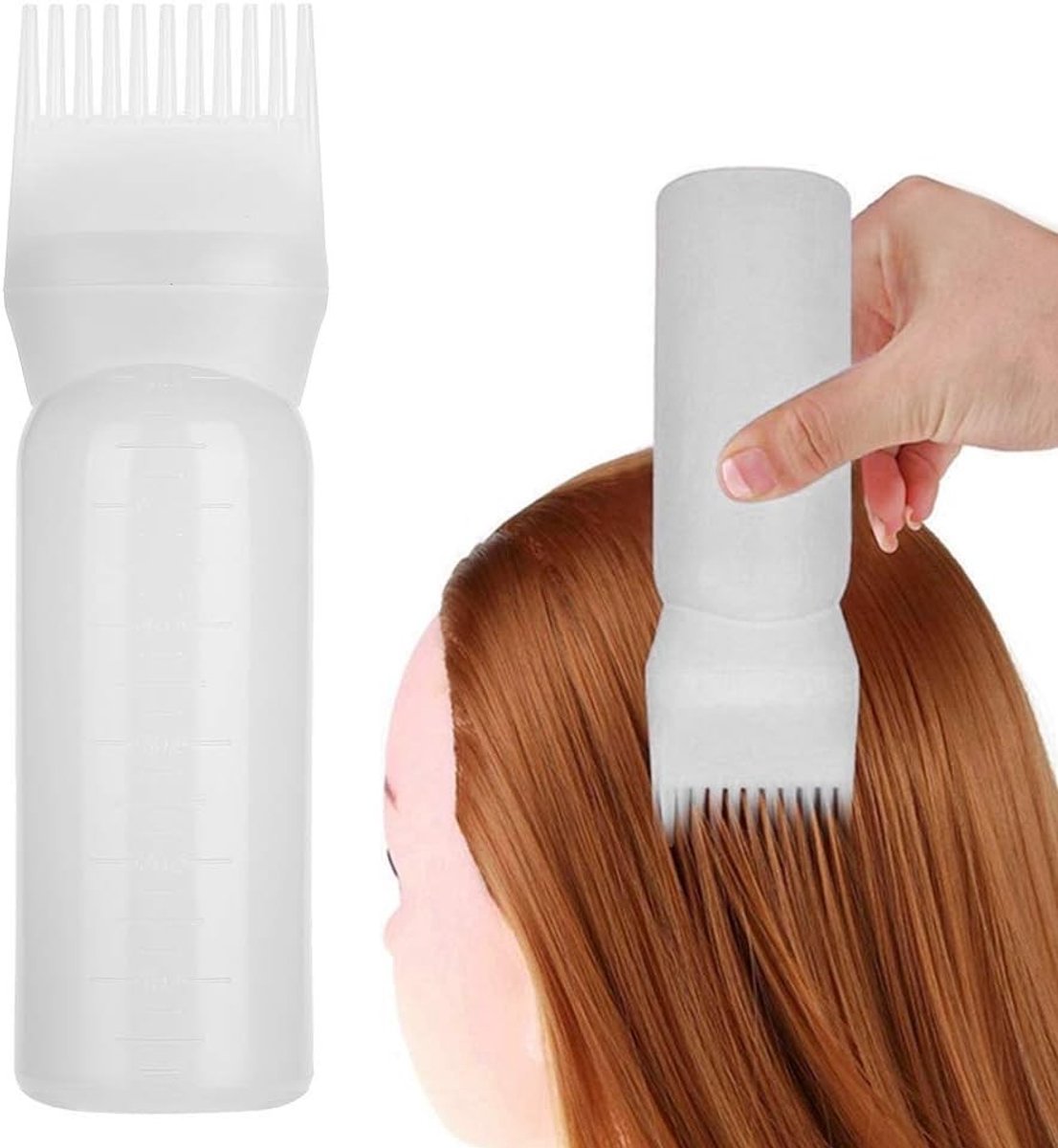Applicator Fles voor Haarkleur, 150ml met Gegradueerde Schaal en Borstel voor Nauwkeurige Toepassing van Haarverf