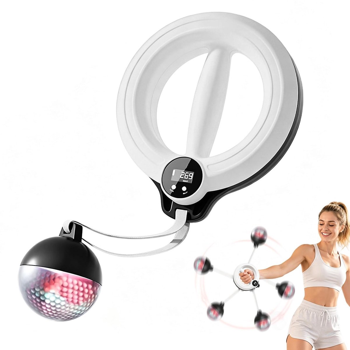 Solidchoice - Onderarmtrainer met RGB-verlichting en Teller