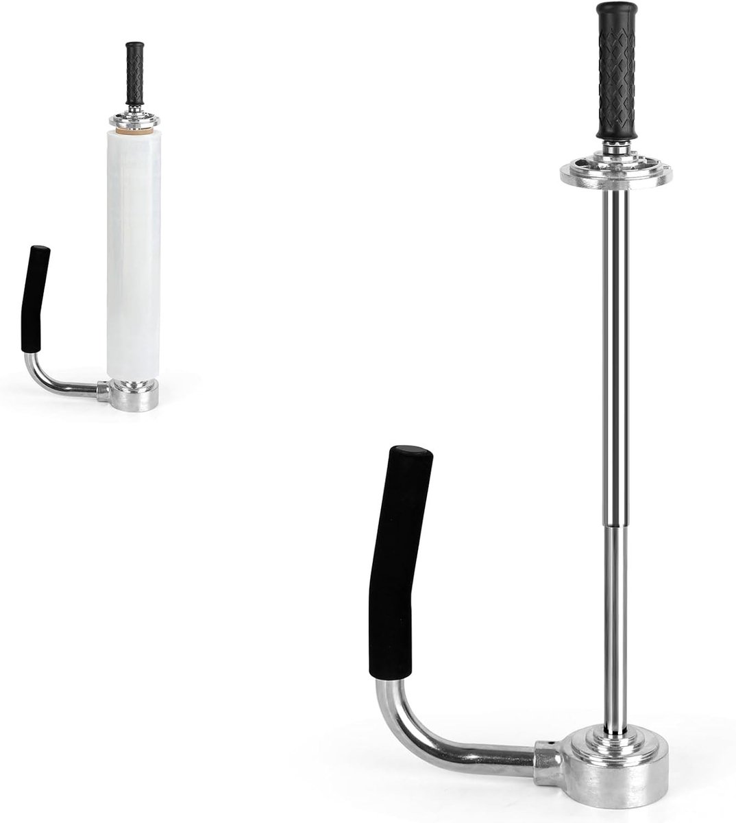 Metalen Handmatige Rekhulphouder - 30-50 cm - Voor Rollen van 12-20 - Duurzaam en Ergonomisch - Voor Inpakken van Meubels en Grote Objecten
