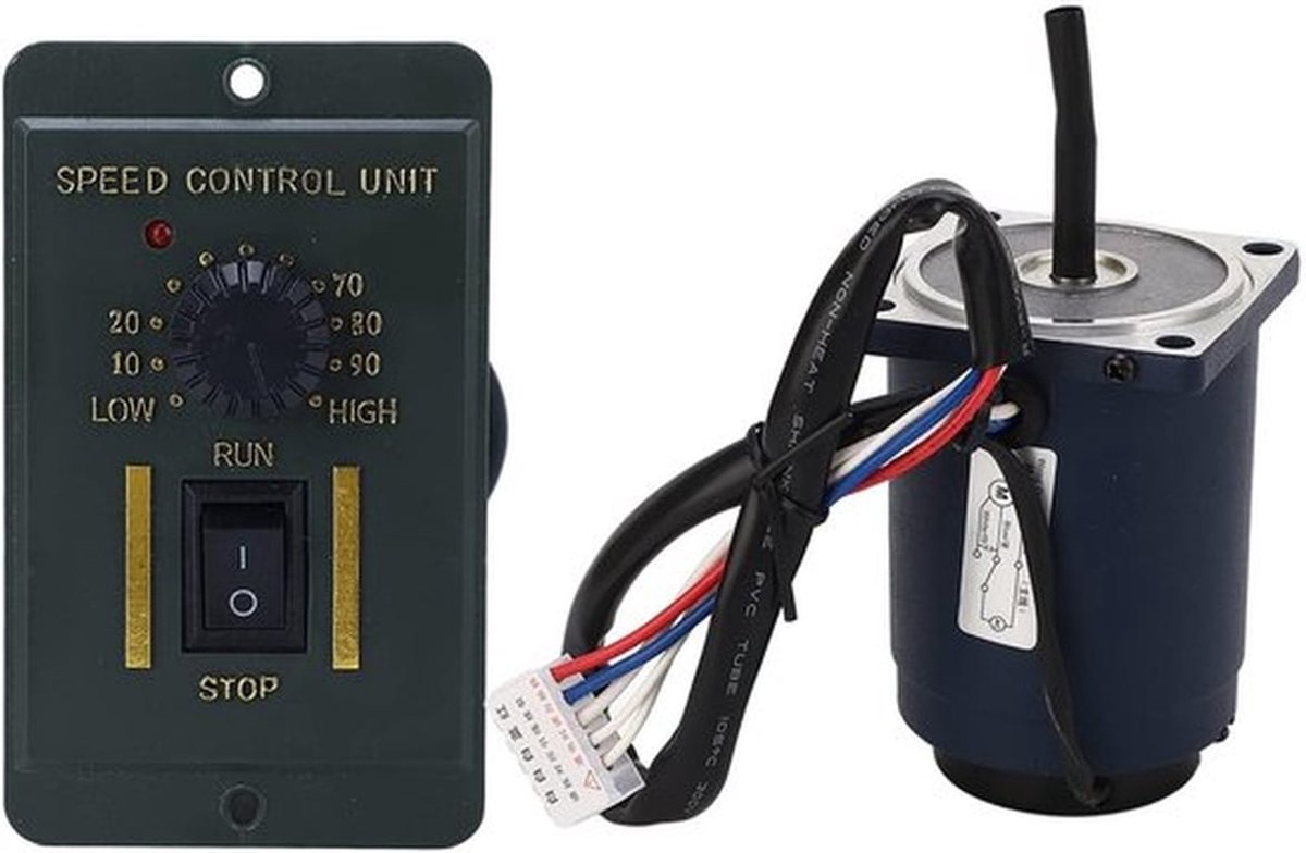 - 6W Reductiemotor - Elektrische motor - Variabele snelheid - 2800RPM - Verstelbare controller - Geschikt voor diverse toepassingen