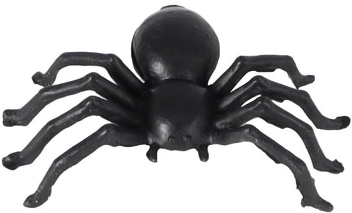 Spinmodel - Halloween decoratie - 50 stuks - Zwarte plastic spinnen - Perfect voor grappige griezels - Ideaal voor binnen en buiten