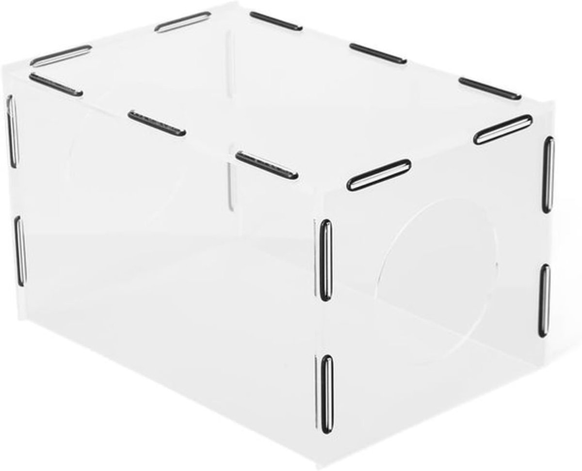 Abrasieve Werkdoos 30 x 20 x 18 cm, Acryl Polijstbox met 2 Gaten, Eenvoudig te Installeren en Ideaal voor Handwerk