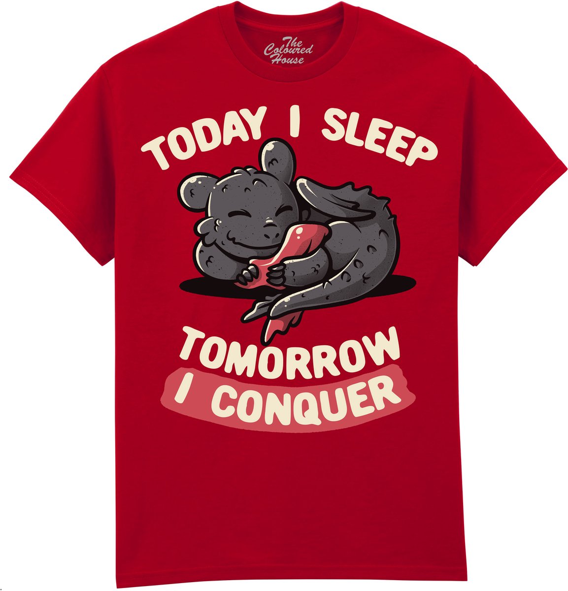 Draak Today I Sleep, Tomorrow I ConquerThe Coloured House T-shirt XL