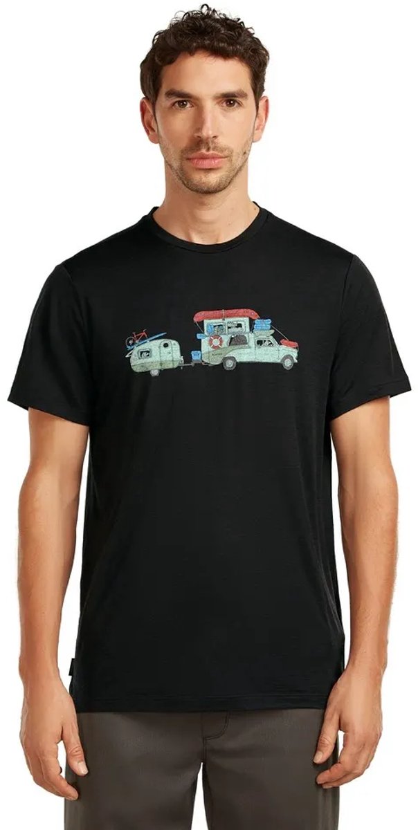 Icebreaker Merino 150 Tech Lite Transportage T-shirt Met Korte Mouwen Zwart S Man
