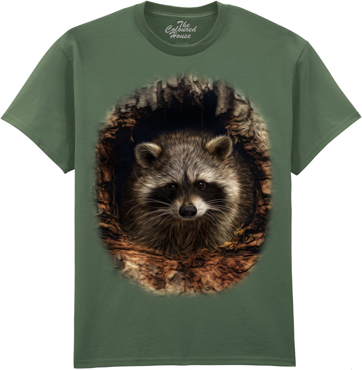 Wasbeer Through The Woodland Window - Racoon The Coloured House T-shirt L