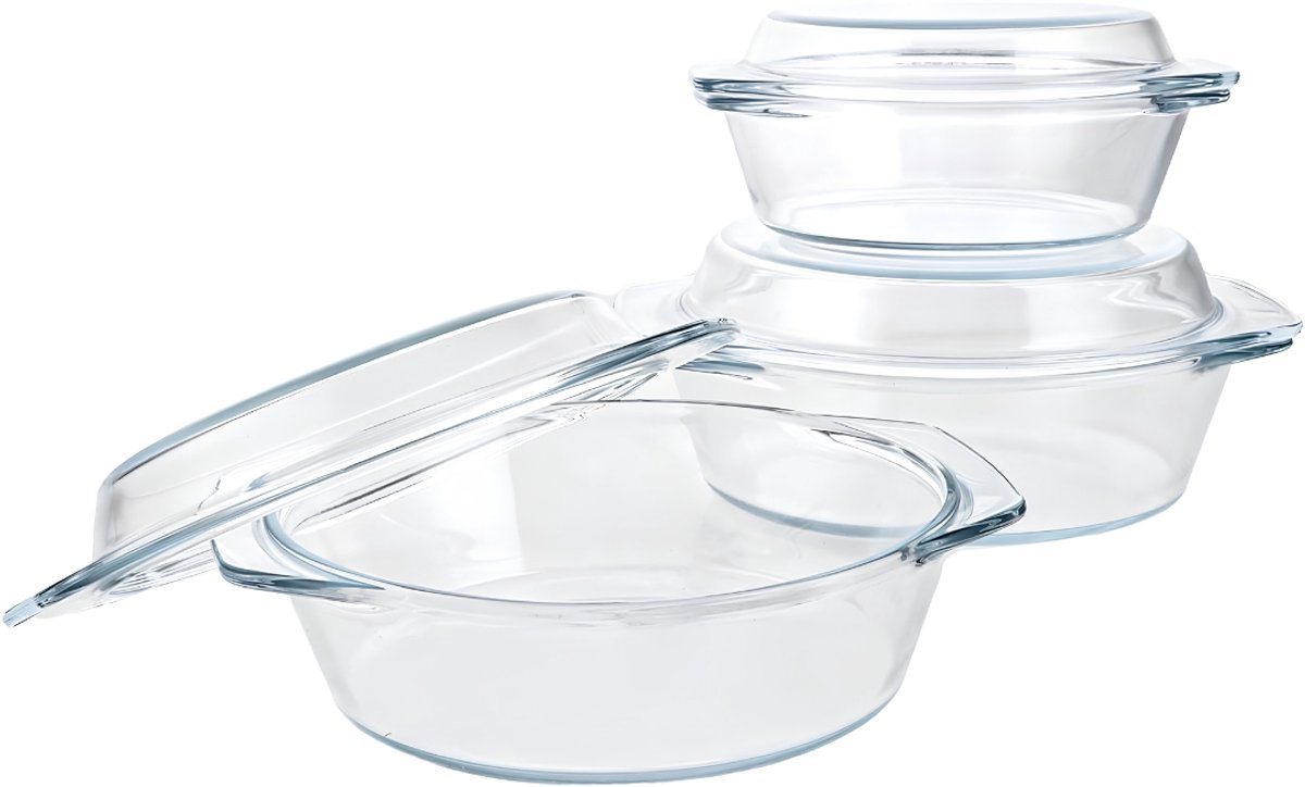 Lìon® Ovenschaal met Deksel - Vaatwasserbestendig - Ovenschaal met Deksel Glas - Wit - 18cm x 18cm x 8cm