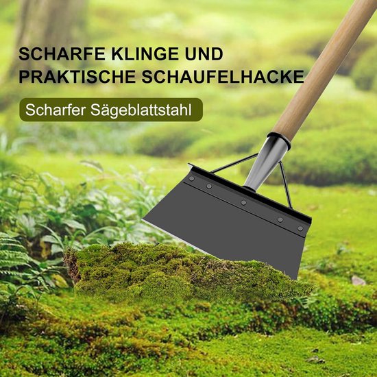 Tuinschep - Schoonmaakschep - Onkruid wieden - Roestvrij staal - 23 cm - Zwart — afbeelding 3