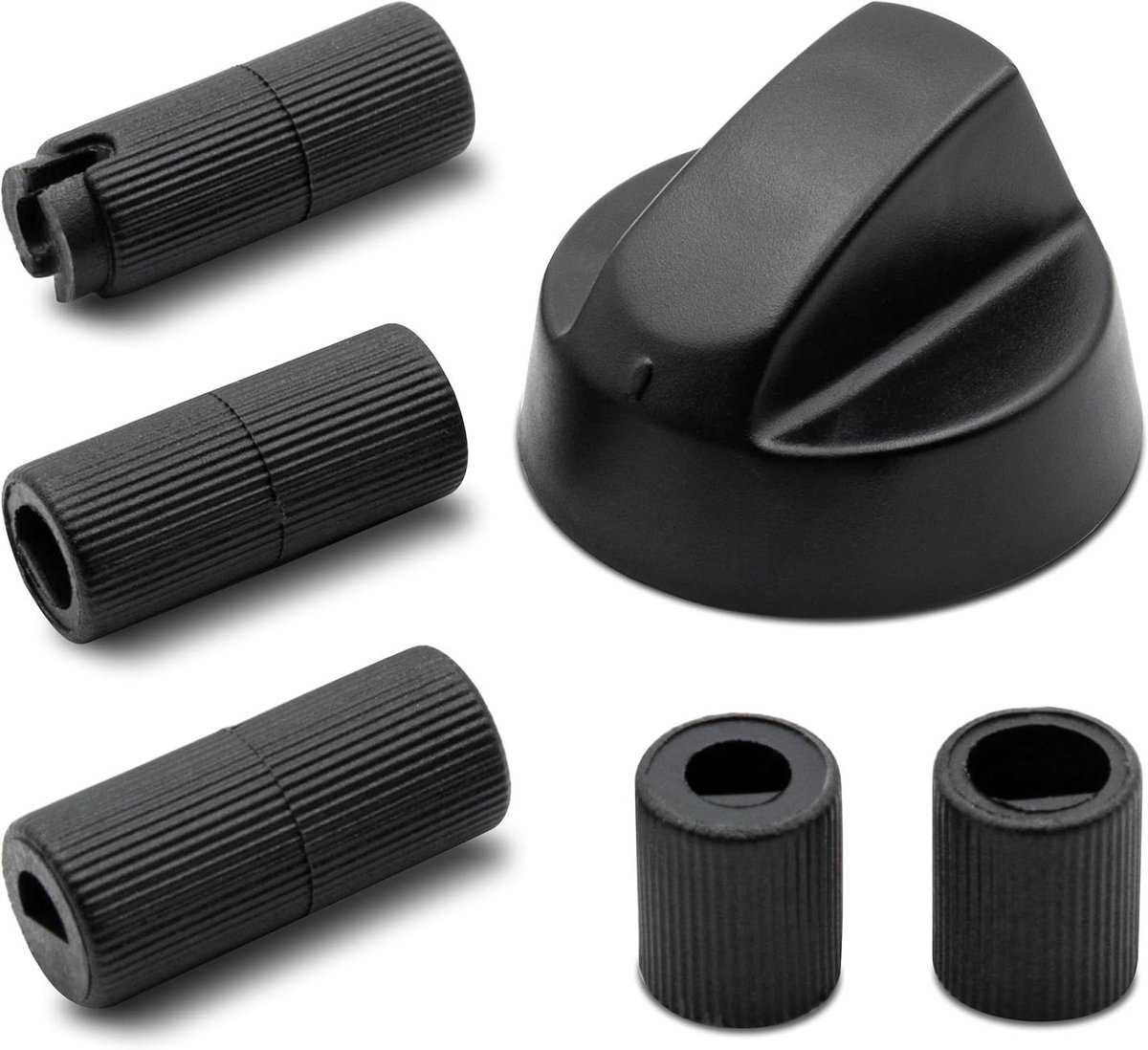 Draaiknop fornuis - Kookplaat knop - Vervangen defect - Universeel inzetbaar - Ø 43 mm - Zwart