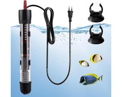 Aquarium Verwarmer - Vistank Verwarming - Water Temperatuur - Instelbare Thermostaat - 50W 30-60L - Zwart
