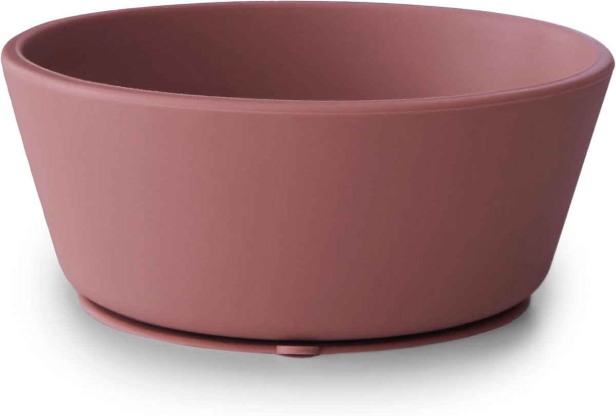 Siliconen Kom - Baby Kom - Zelfstandig Eten - Zuignap Bodem - 11.5 cm Diameter - Houtkleur