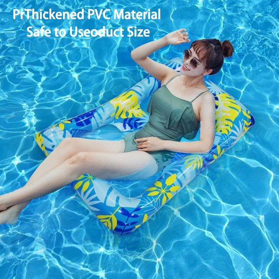 Opblaasbare Waterhangmat voor Volwassenen en Kinderen - Drijvend Luchtbed voor Zwembad en Strand - 115x80 cm — afbeelding 5