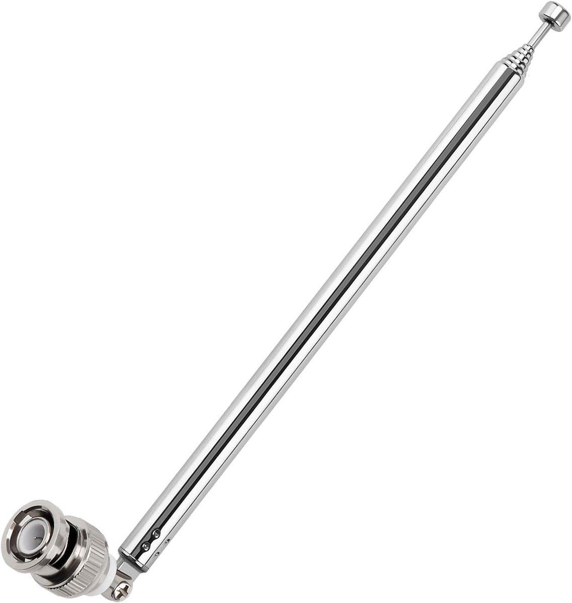 Telescopische Antenne - Radio Antenne Vervanging - Radio Ontvangst Verbeteren - 7 Secties Uitschuifbaar - 75cm - Zilver