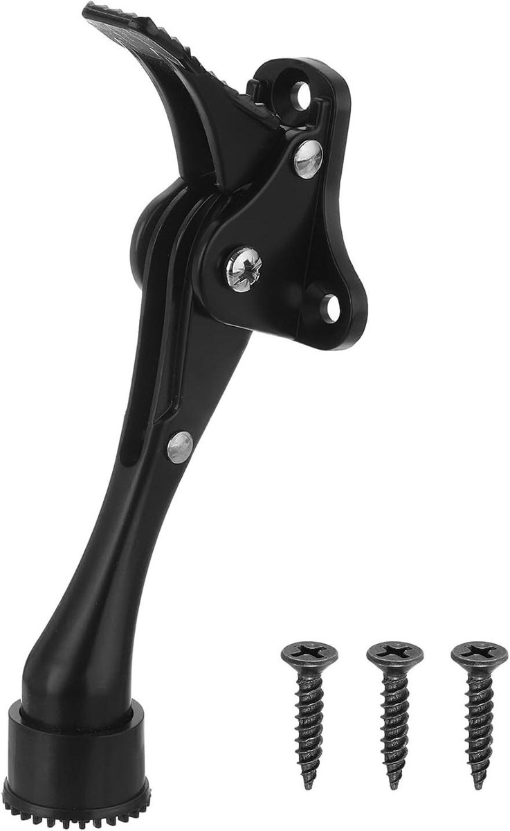 Deurstopper - Deurhouder - Voorkomen dichtslaan - One-touch pedaal - 105 cm - Zwart