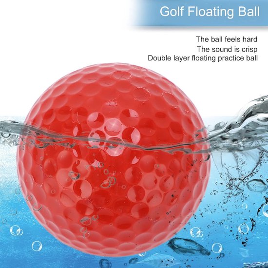 Drijvende Golfballen - Oefenballen Water - Golf Oefenen - Zinkt Niet - 4267 mm - Rood — afbeelding 3