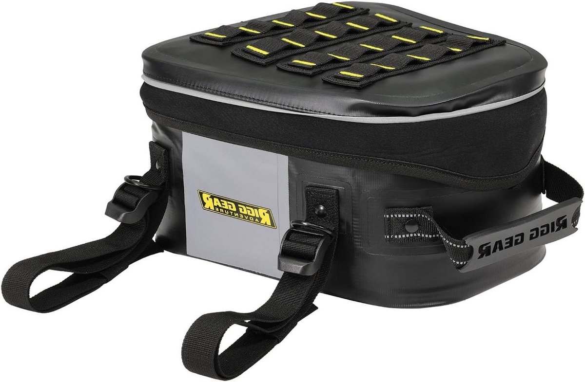 Waterdichte Motorfiets Tas - Bagage Tas - Motorrijden - Elektronisch Gelaste Naden - 12 Liter - Zwart/Grijs
