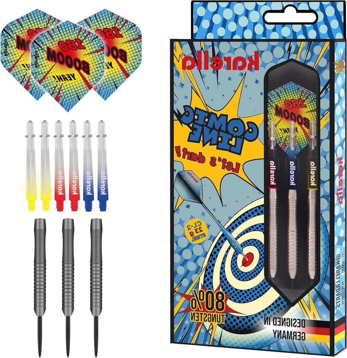 Stalen Darts - Dartpijlen Wolfraam - Precisie Werpen - 80% Wolfraam Barrels - 21-24 gr - Meerdere Kleuren