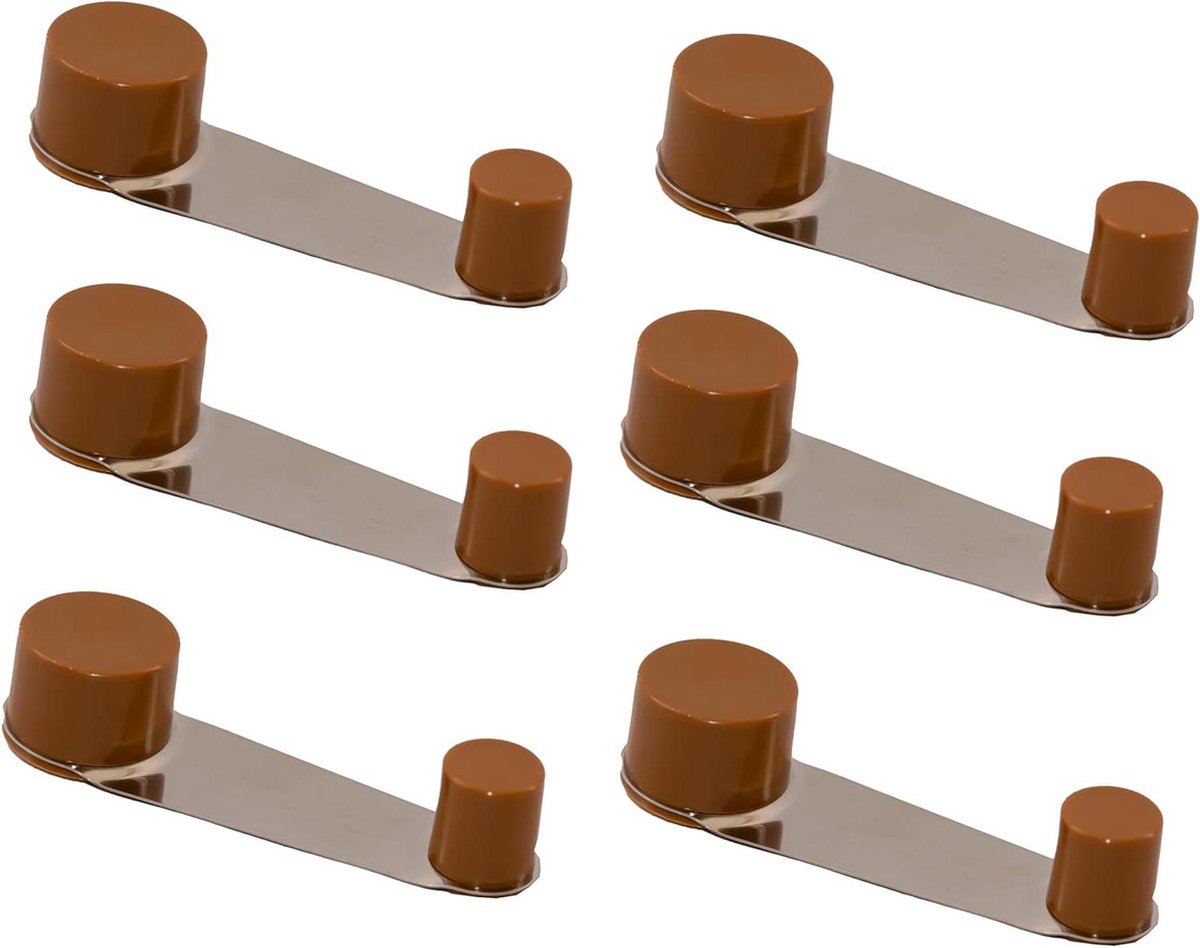 Deurstopper - Vloerstopper Kleefstopper - Deuren Open Houden - 360 Graden Draaibaar - 10 cm - Bruin