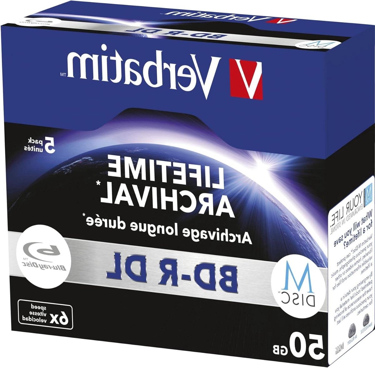 BD-R Blu-Ray Schijven - Blu-ray Discs Optische Media - Data Archiveren - M-Disc Technologie - 50 GB - Blauw