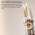 Gedetailleerde close-up van de Sansbeauté automatische krultang met anti-klit technologie.