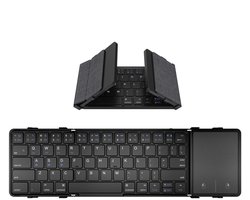 B1053 Leren draagbaar drievoudig Bluetooth-toetsenbord