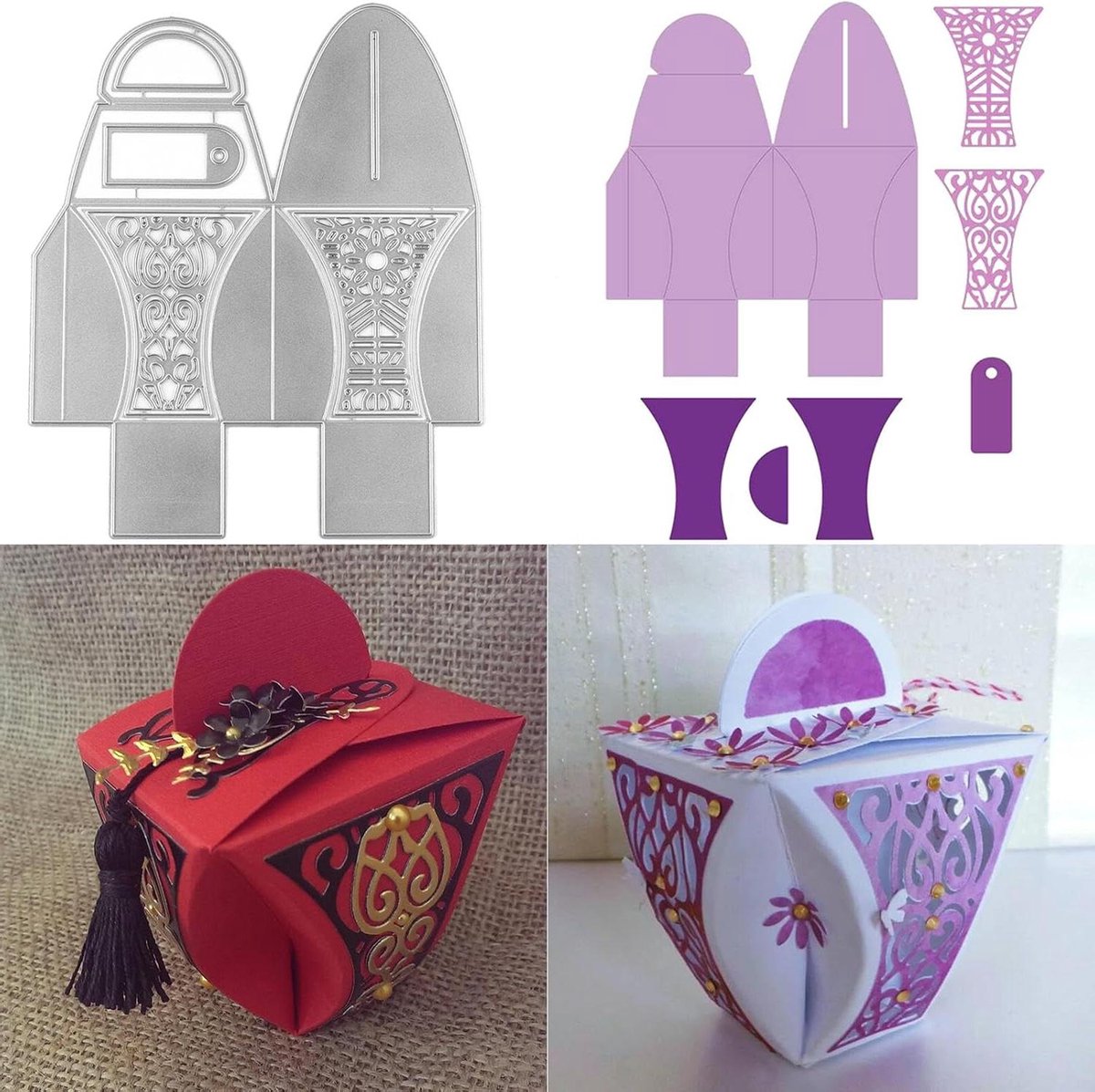 Metalen Snijmatrijzen - Papier Snijgereedschap - Kaarten Maken - 3D Pop Up Box - Niet gespecificeerd - Zilver