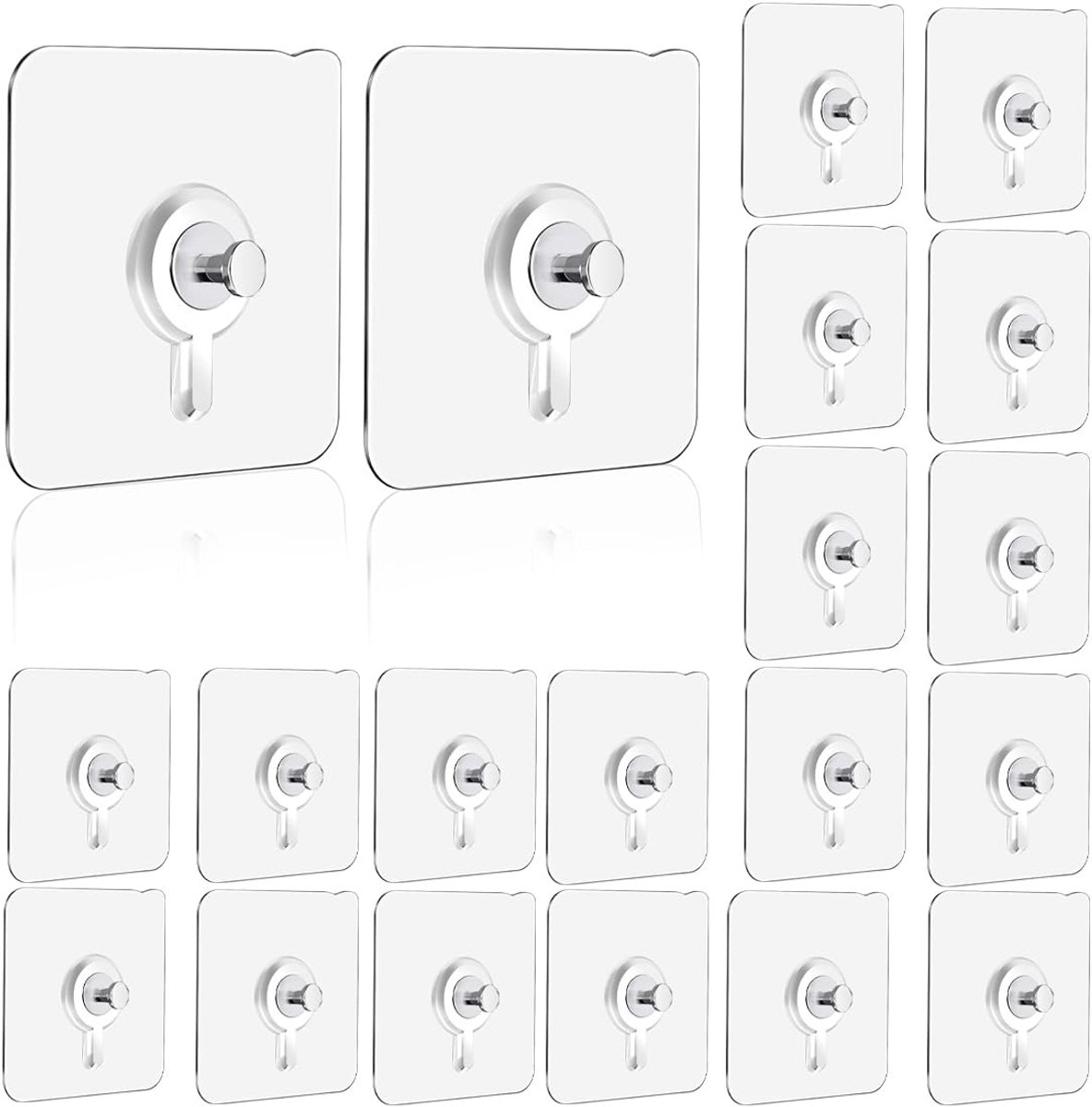 20 x zelfklevende haken voor aan de muur, voor het eenvoudig ophangen van foto's zonder spijkers, voor het ophangen van foto's zonder gaten, voor het ophangen van foto's en schilderijen