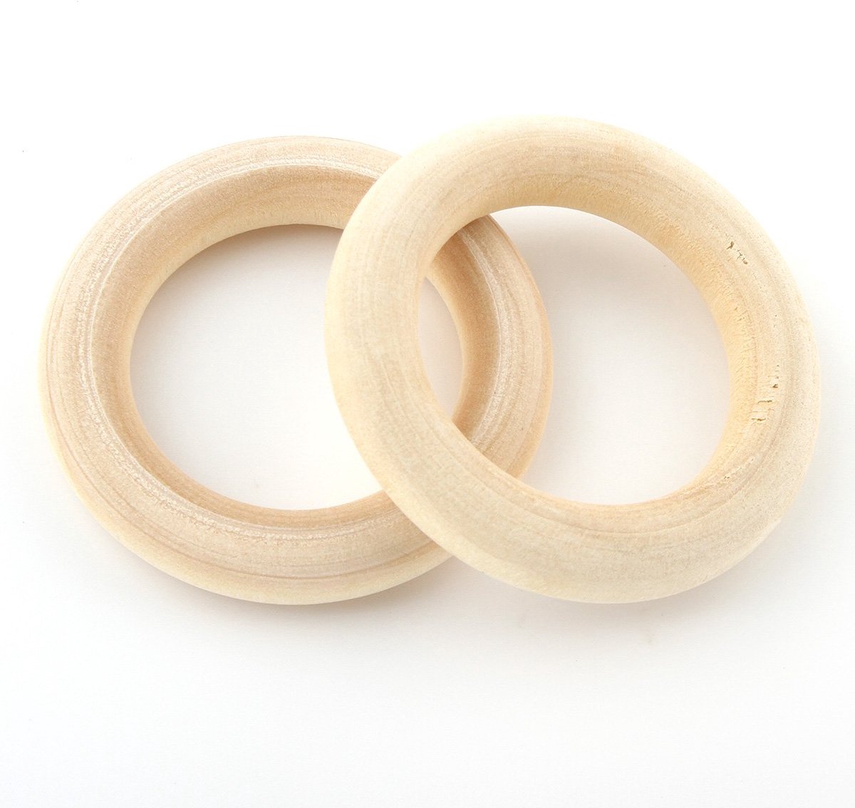 Houten ring, Ø 30 mm houten ringen sieraden, 20 stuks onafgewerkte gladde houten hoepel gordijnringen voor gordijnen, gordijnringen, ringen van hout H163