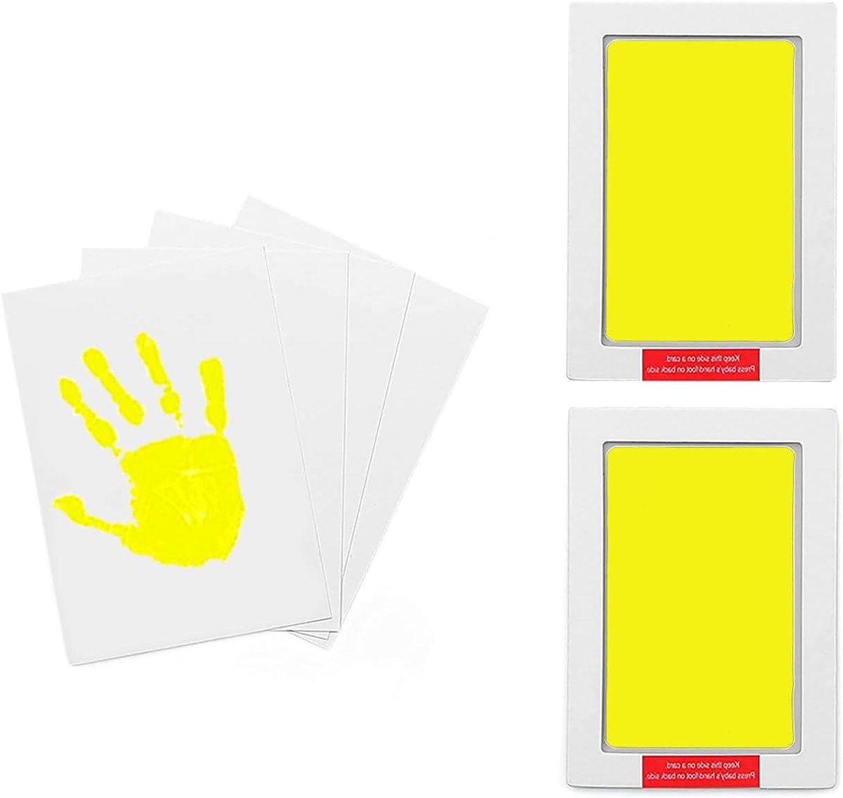 Baby Hand en Voetafdruk Set - Herinneringsset Inktkussen - Babygroei Vastleggen - Schone Aanraking Techniek