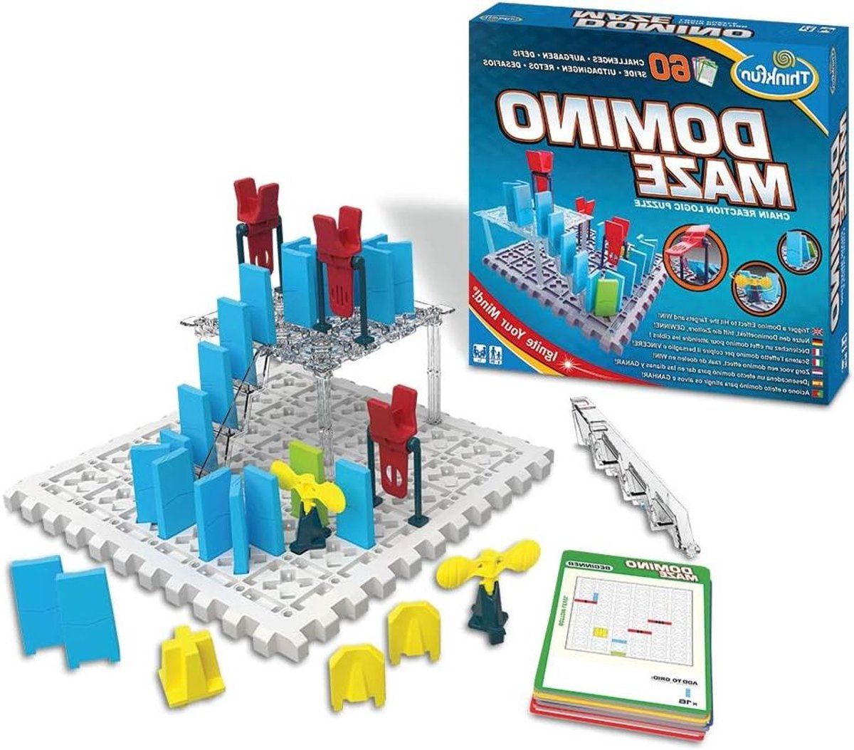 Domino Maze Breinbreker - Logica Puzzel Kettingreactie - Logisch Denken Trainen - Kettingreactie Puzzel - 94 Stuks - Meerkleurig