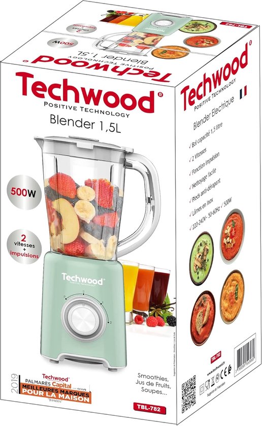 Keuken Blender - Mixer - Smoothies Maken - Veiligheidsslot - 1.5 Liter - Groen — afbeelding 2