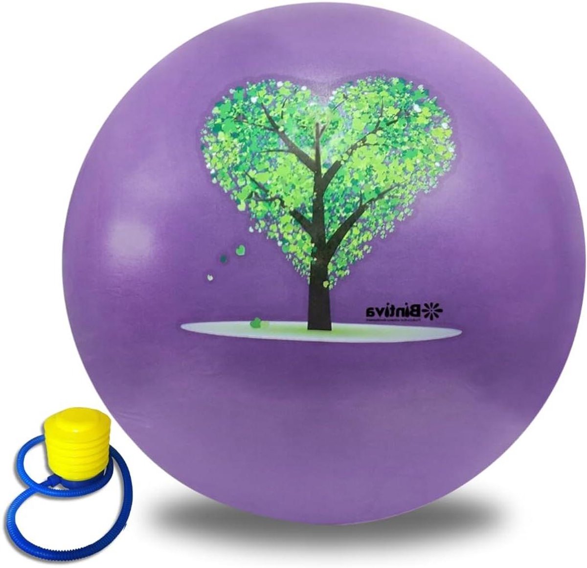 Oefenbal met zand - Fitness bal Balans bal - Actief zitten - Niet-rollend ontwerp - 60-65cm - Paars