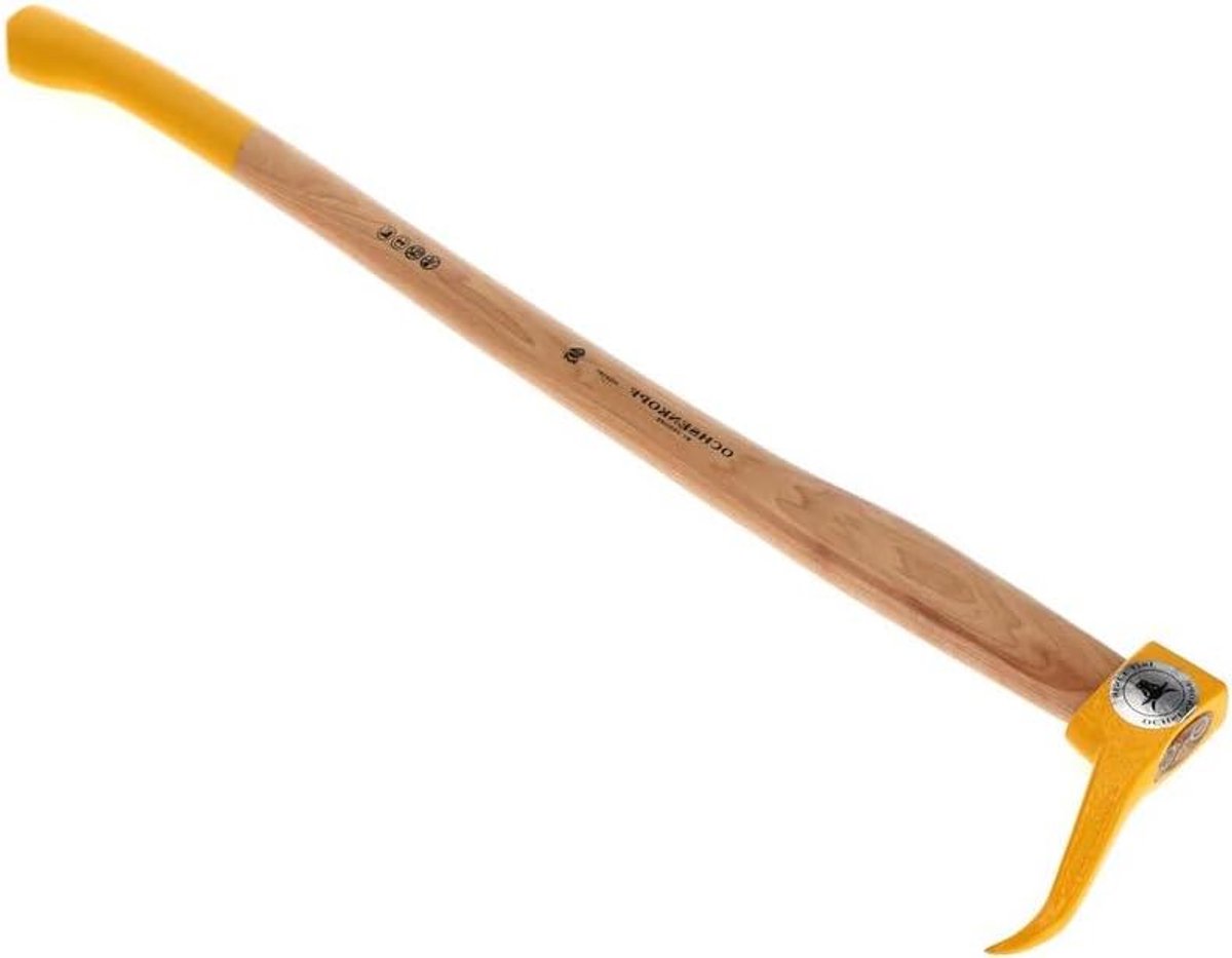 Handsappie met hickorysteel - Boomstamtrekker Houtlifter - Boomstammen Verplaatsen - Ergonomische en rugvriendelijke werking - 800 mm - Geel
