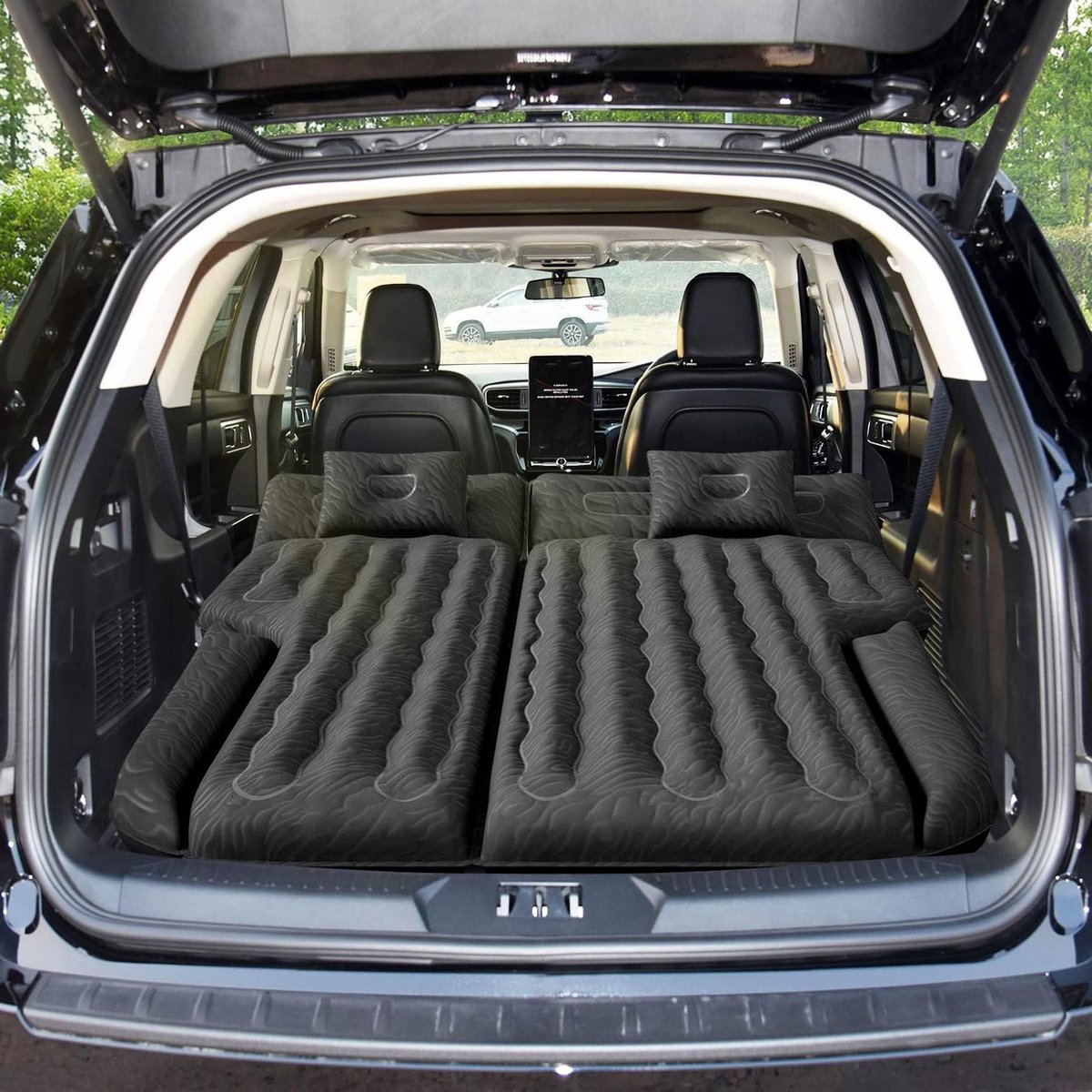 Auto Luchtbed - Kampeer Matras SUV - Reizen Comfortabel - Extra Dik Oxford - 185 x 140 cm - Zwart