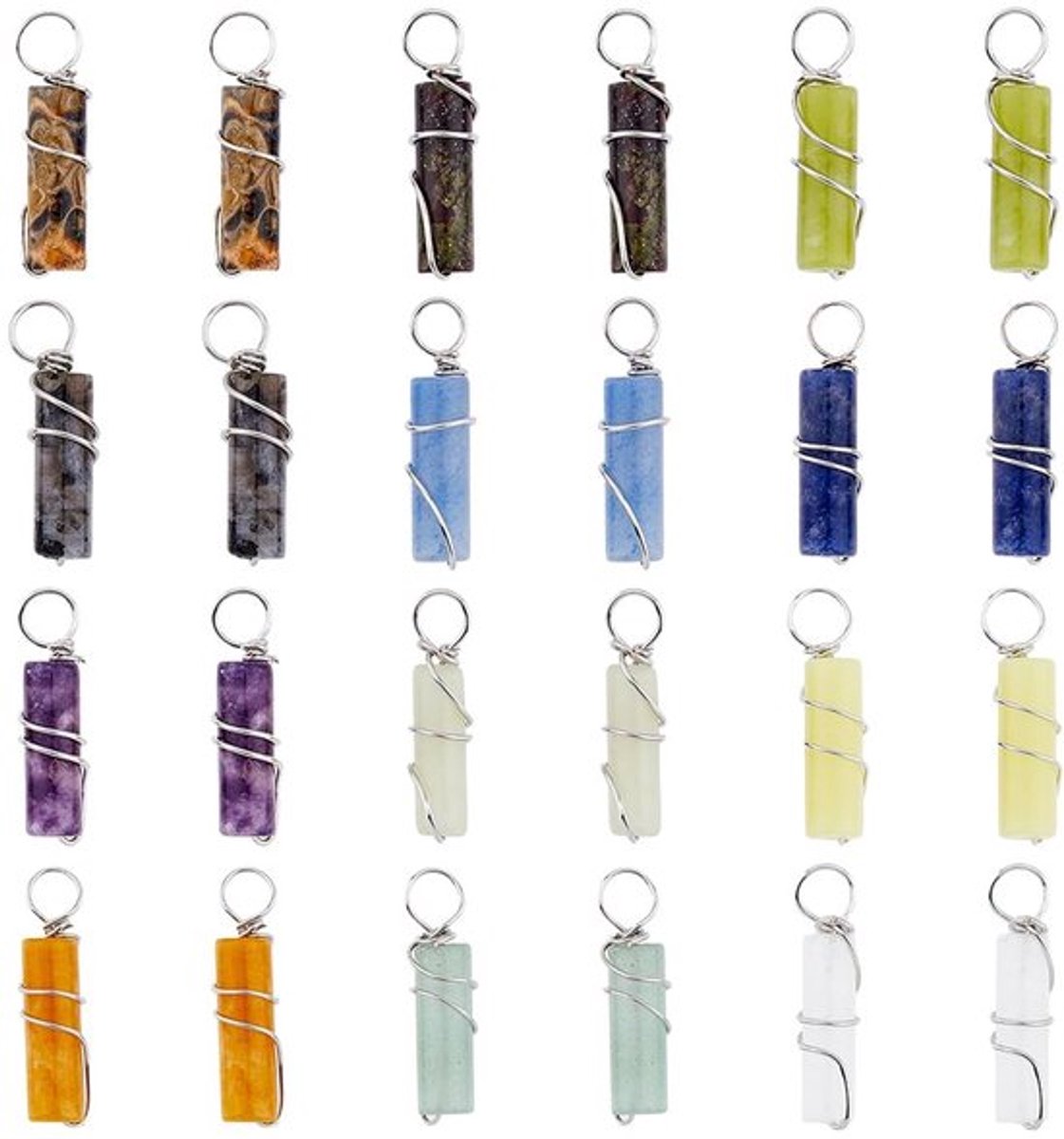 Store_7 - Edelsteen Charms - Natuurlijke Gemengde Steen Hangers