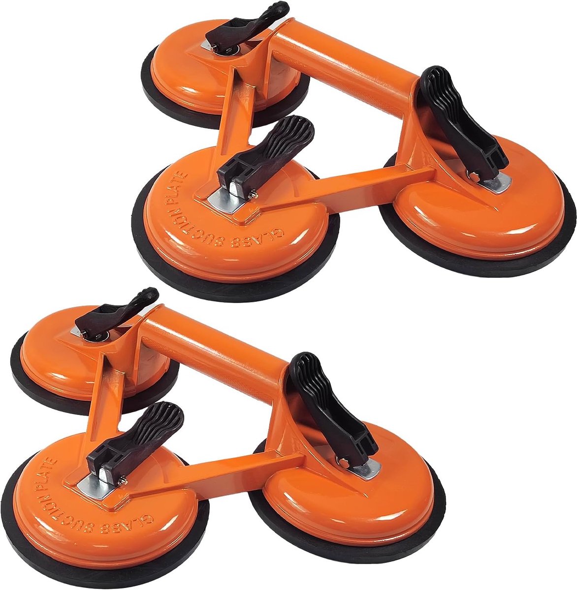 Set van 2 glazen zuigers, 3-voudige vacuümzuigkracht 150 kg, zuignap, zuignap tegels, tegellifter
