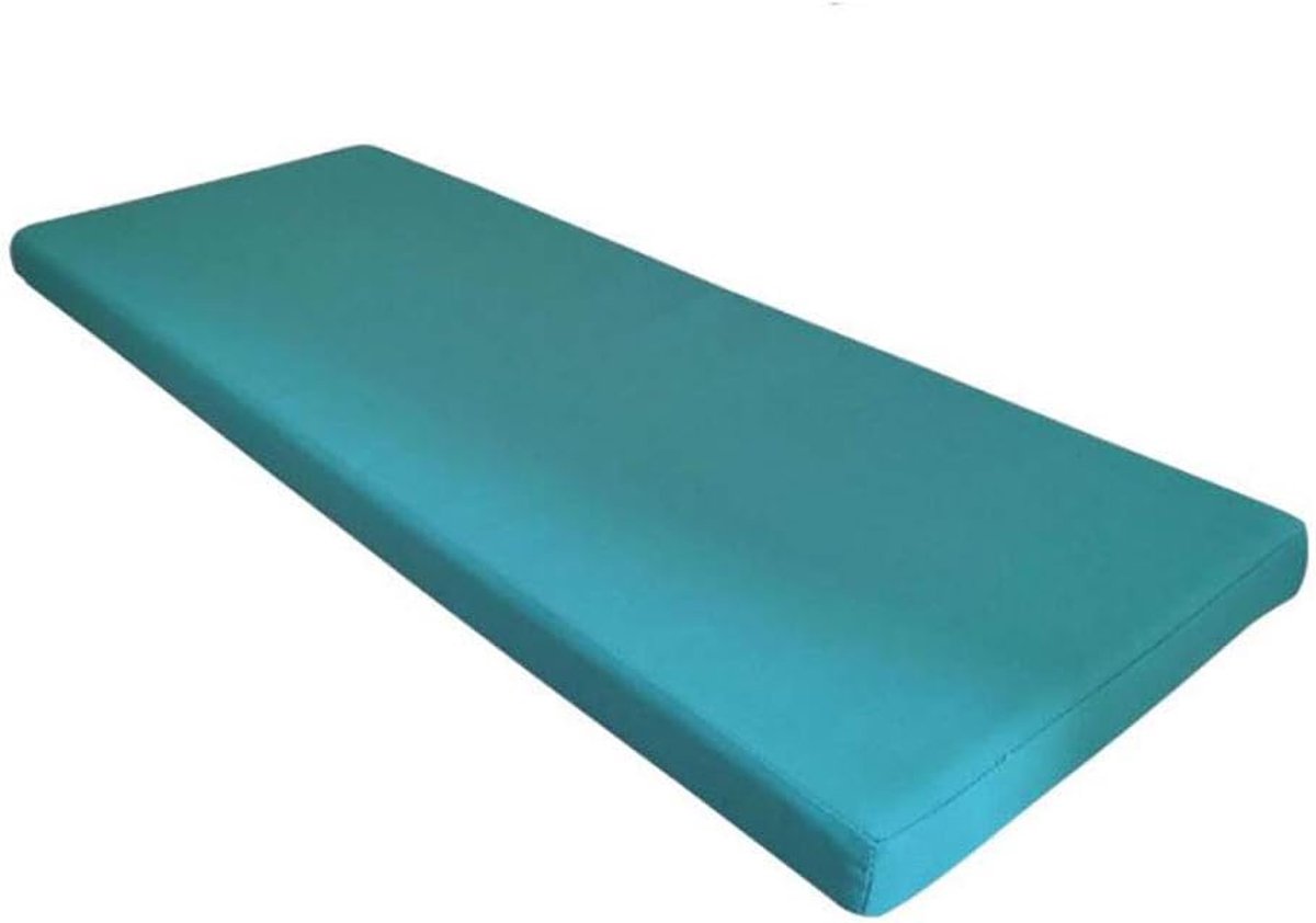 bankkussen ultra zachte antislip zitkussen dikker spons bench pad met banden rits voor binnen buiten tuin bank patio pad 5 cm dik-blauw 180 × 60 × 5 cm