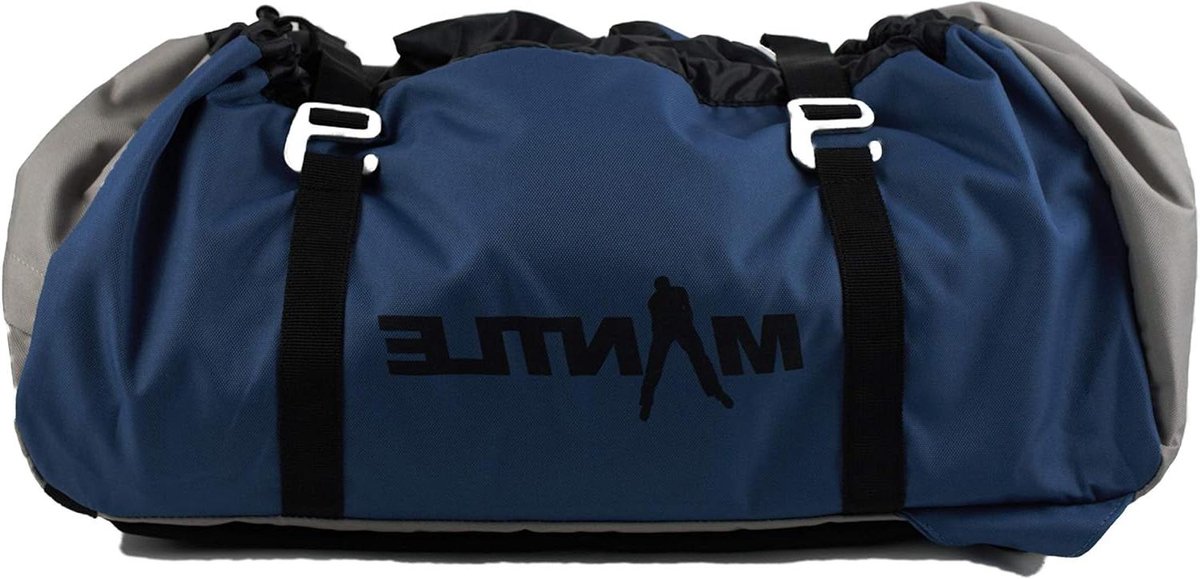 Klimtouw Tas - Touwzak Klimsport - Touw Opbergen - Gevoerd Draagsysteem - Tot 80m - Grijs Blauw