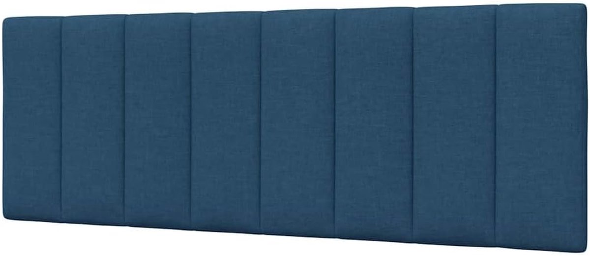 Hoofdkussen - Hoofdbordkussen Bed - Bed Comfort - Met Riemen en Klittenband - 140 cm - Blauw