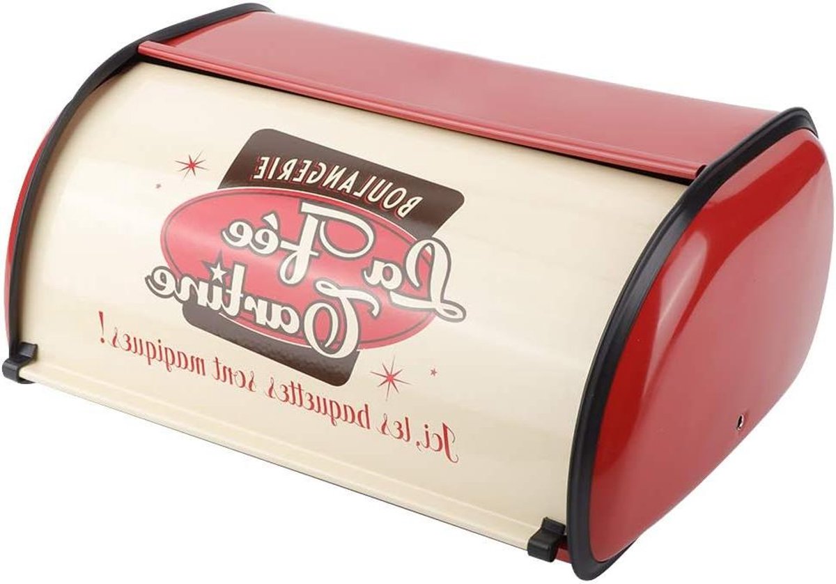 Brood Opbergdoos - Broodtrommel Keuken - Brood Vers Houden - Grote Capaciteit - 345 x 23 x 145 cm - Rood