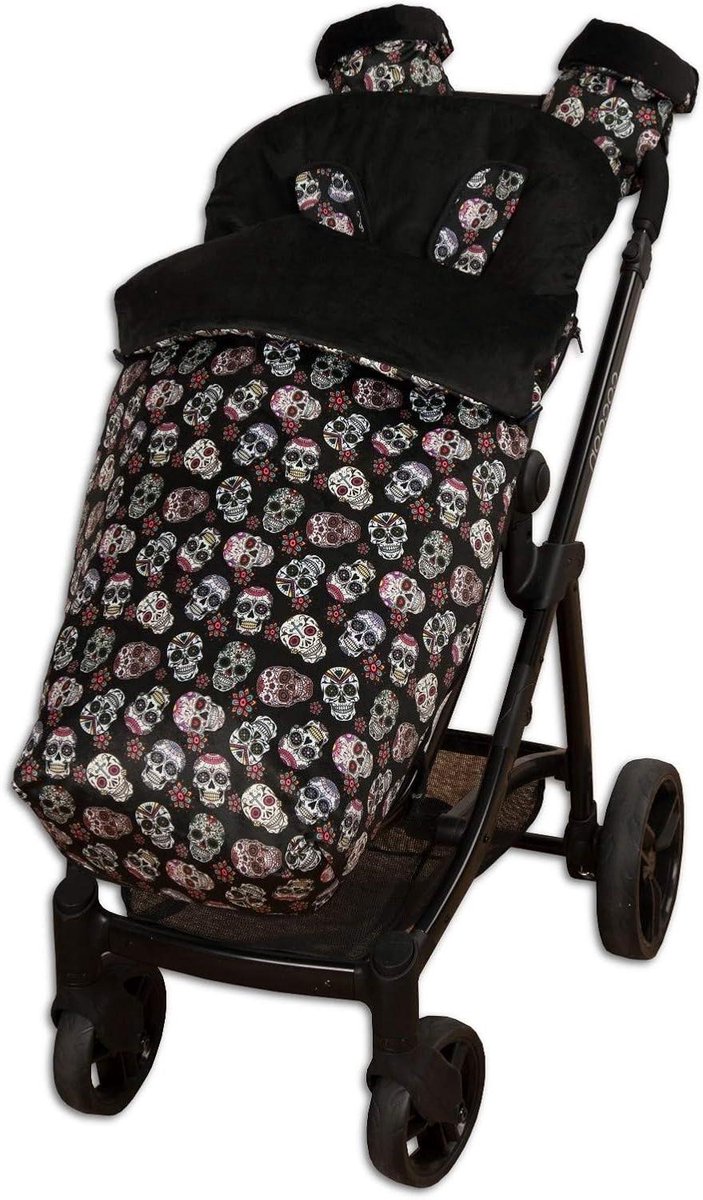 Baby Voetenzak - Wanten en Hoesjes - Kinderwagen Comfort - Waterafstotend Fleece - Universeel - Zwart