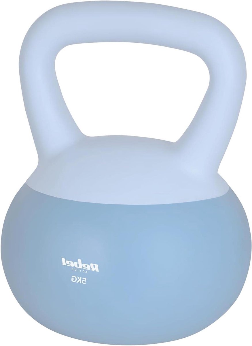 Zachte Kettlebell - Halter PVC - Thuis Fitness - Schokabsorberende Coating - 5 kg - Blauw