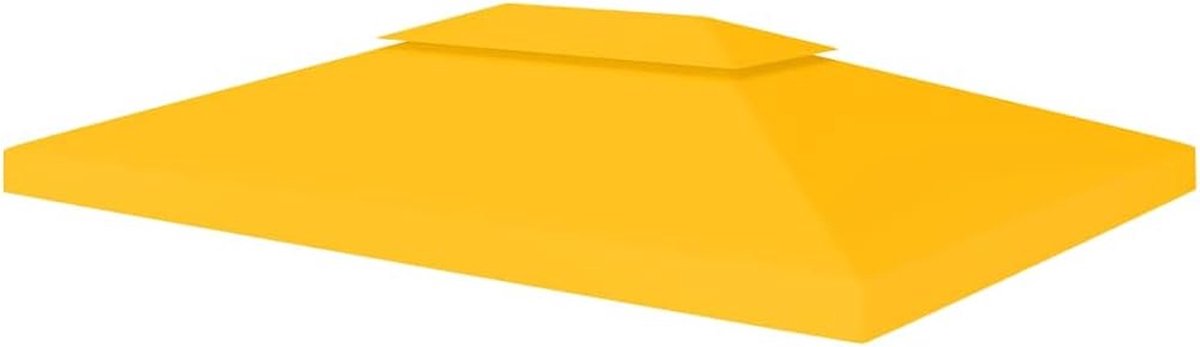 Paviljoen Vervangend Dak - Reservehoes Tuinpaviljoen - Buiten Ontspannen - Waterdicht Pvc-Coating - 4 x 3 m - Geel